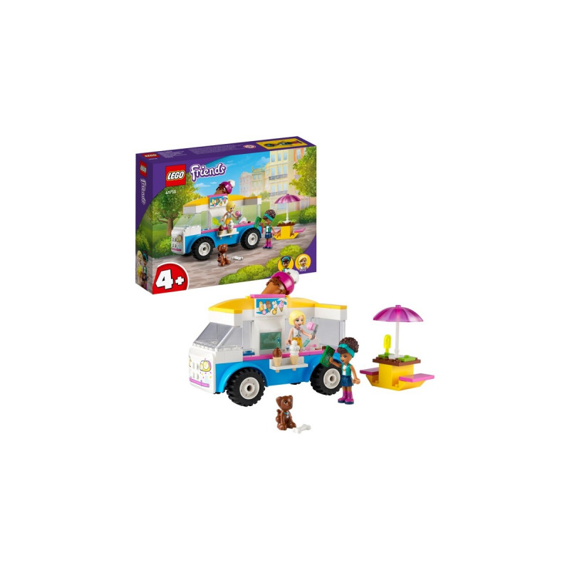 LEGO 41715 Friends Eiswagen, Konstruktionsspielzeug(Mit Fahrzeug und 2 Friends Mini-Figuren )