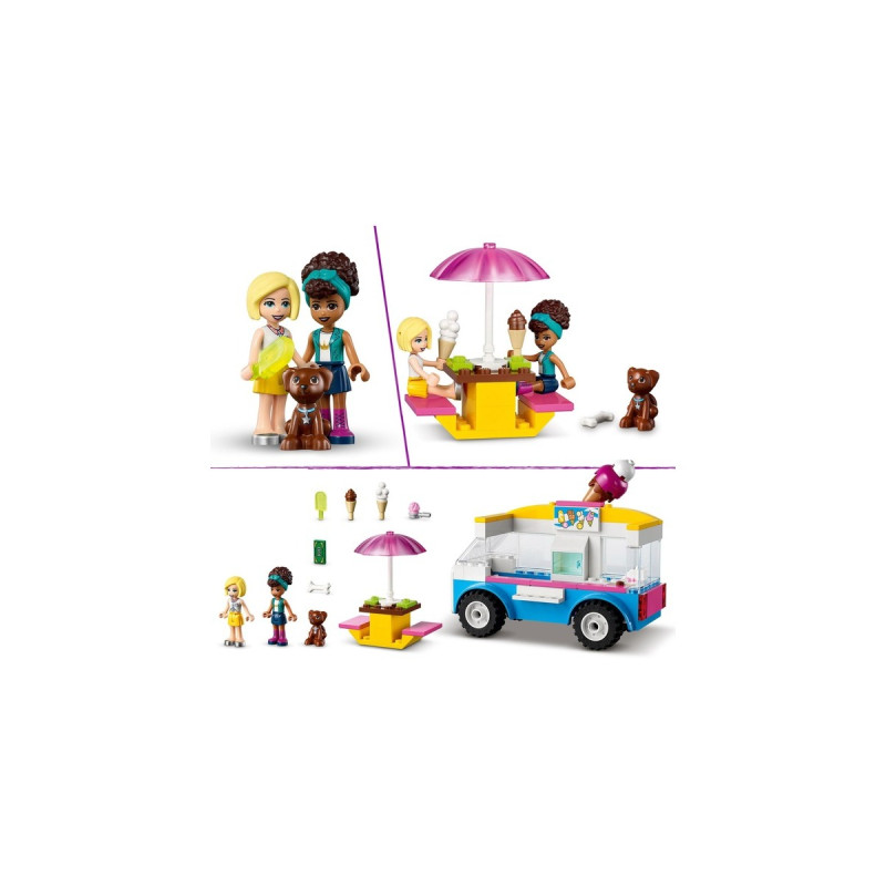 LEGO 41715 Friends Eiswagen, Konstruktionsspielzeug(Mit Fahrzeug und 2 Friends Mini-Figuren )