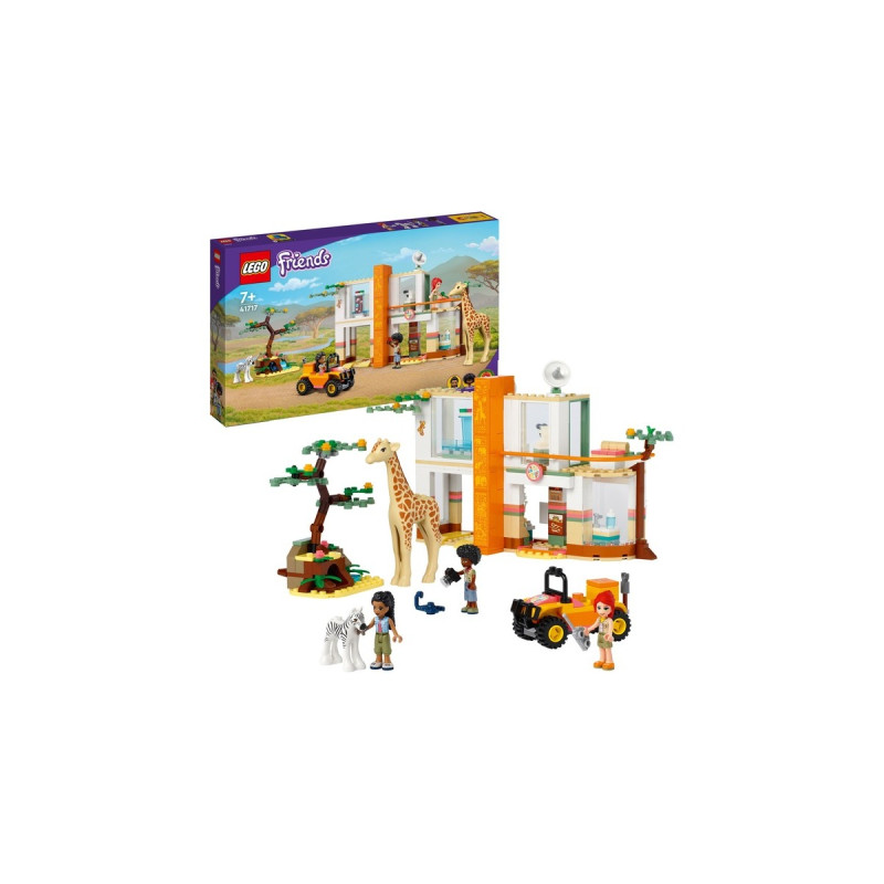LEGO 41717 Friends Mias Tierrettungsmission, Konstruktionsspielzeug(Mit Zebra und Giraffe Tierfiguren und 3 Friends Mini-Figuren)