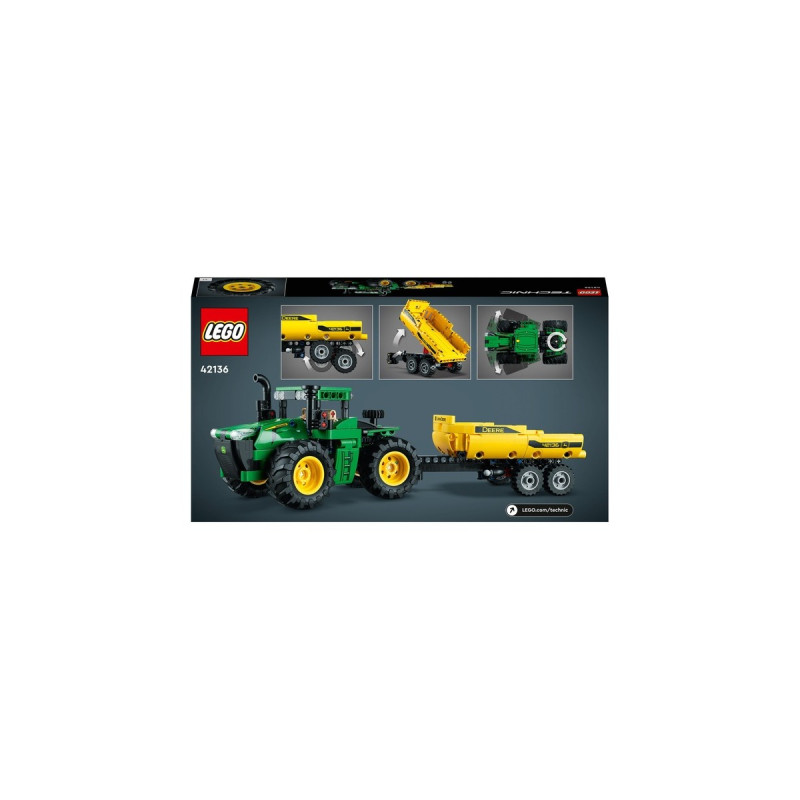 LEGO 42136 Technic John Deere 9620R 4WD Traktor, Konstruktionsspielzeug(Mit Anhänger)