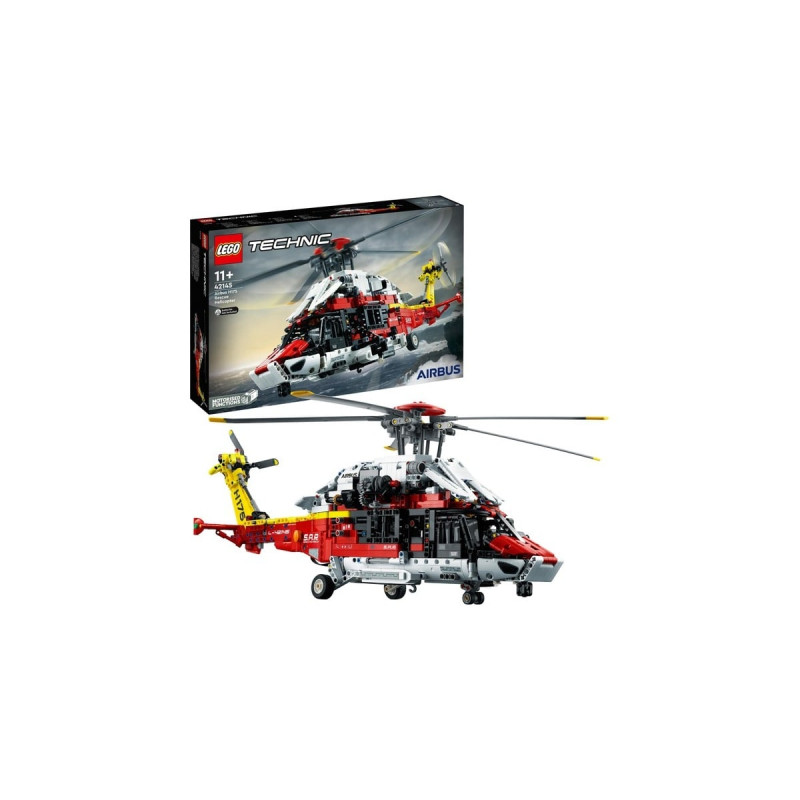 LEGO 42145 Technic Airbus H175 Rettungshubschrauber, Konstruktionsspielzeug(Modellbausatz für Kinder, drehbare Rotoren und motorisierte Funktionen)