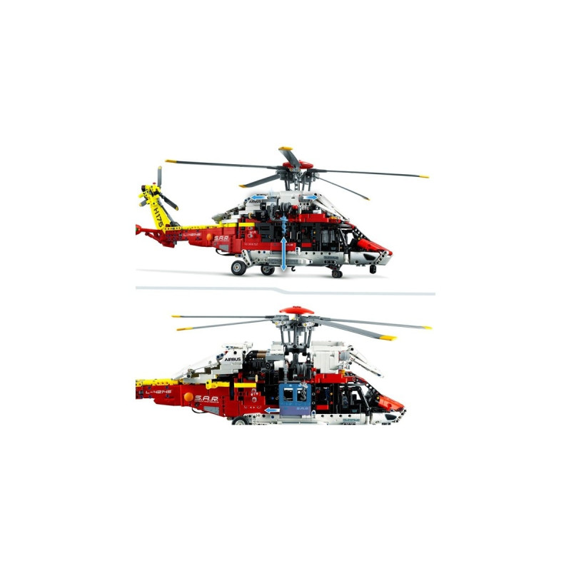 LEGO 42145 Technic Airbus H175 Rettungshubschrauber, Konstruktionsspielzeug(Modellbausatz für Kinder, drehbare Rotoren und motorisierte Funktionen)