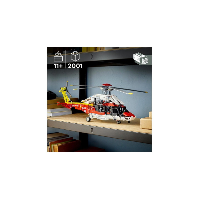 LEGO 42145 Technic Airbus H175 Rettungshubschrauber, Konstruktionsspielzeug(Modellbausatz für Kinder, drehbare Rotoren und motorisierte Funktionen)