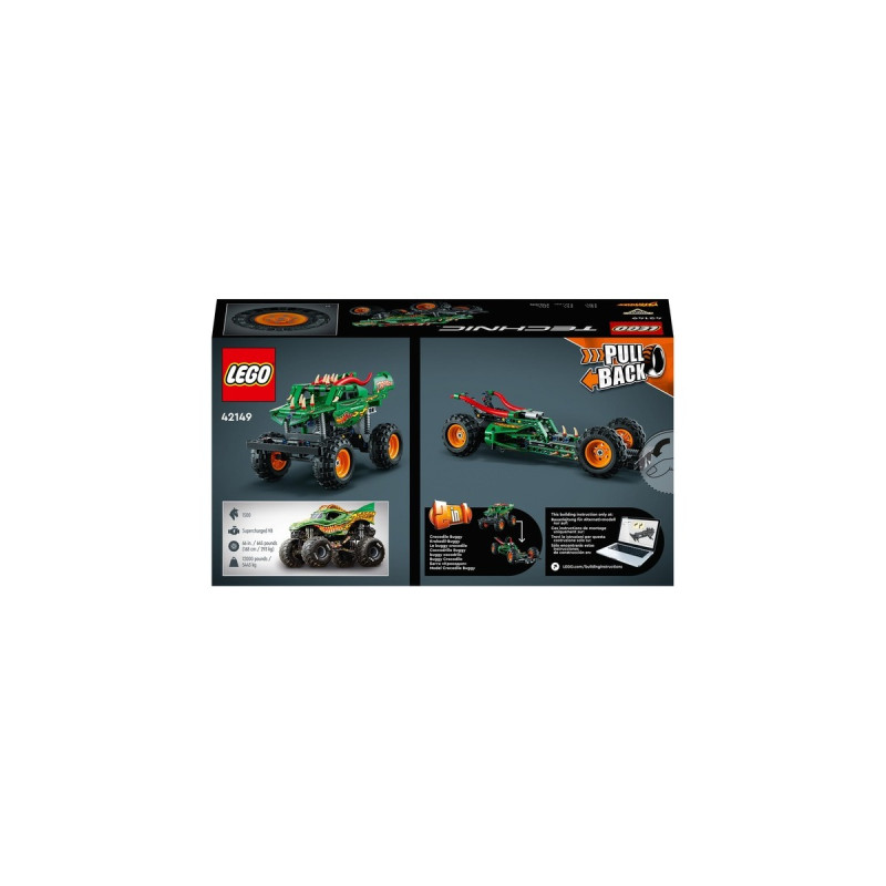 LEGO 42149 Technic Monster Jam Dragon, Konstruktionsspielzeug