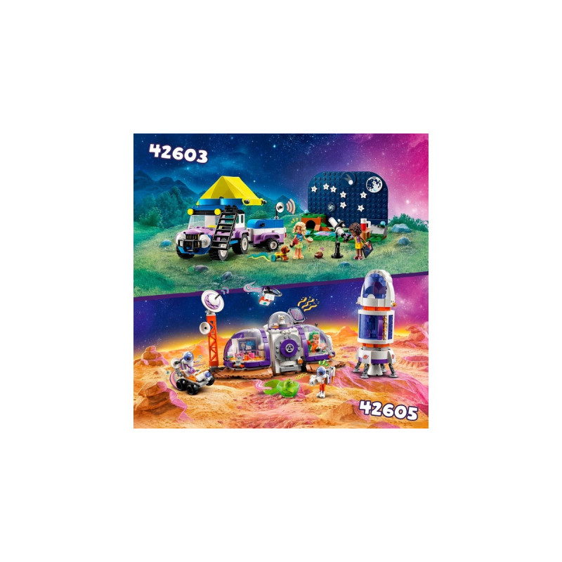 LEGO 42605 Friends Mars-Raumbasis mit Rakete, Konstruktionsspielzeug