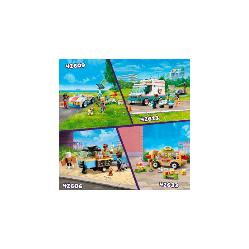 LEGO 42609 Friends E-Auto mit Ladestation, Konstruktionsspielzeug