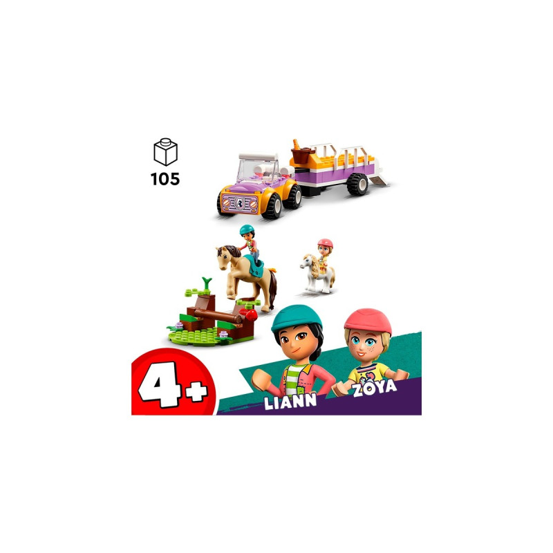 LEGO 42634 Friends Pferde- und Pony-Anhänger, Konstruktionsspielzeug