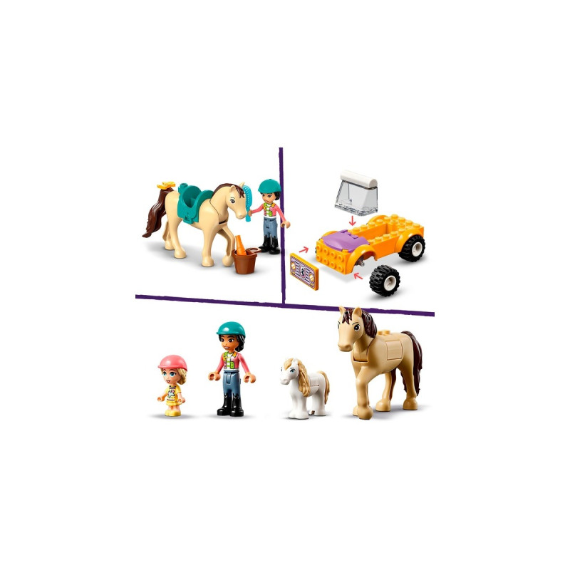 LEGO 42634 Friends Pferde- und Pony-Anhänger, Konstruktionsspielzeug