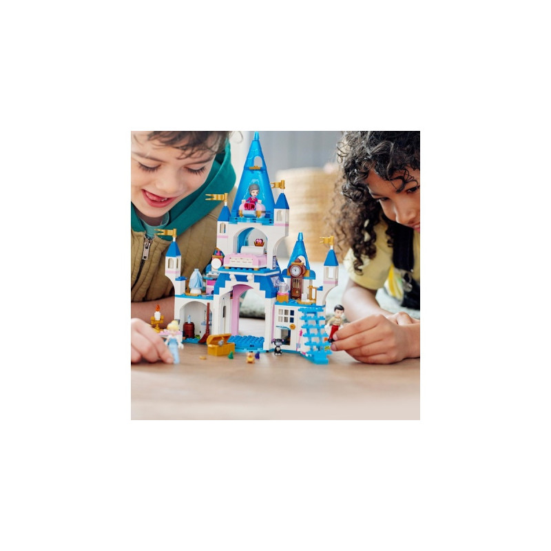 LEGO 43206 Disney Princess Cinderellas Schloss, Konstruktionsspielzeug(Mit 3 Mini-Puppen inkl. Prinzessin Cinderella)