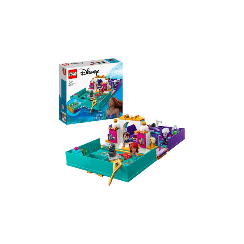 LEGO 43213 Disney Princess Die kleine Meerjungfrau Märchenbuch, Konstruktionsspielzeug
