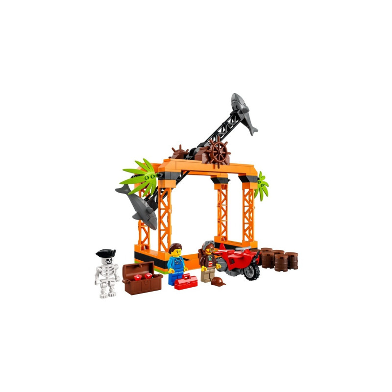 LEGO 60342 City Stuntz Haiangriff-Stuntchallenge, Konstruktionsspielzeug(Inkl. Motorrad und Stunt Racer Minifigur)
