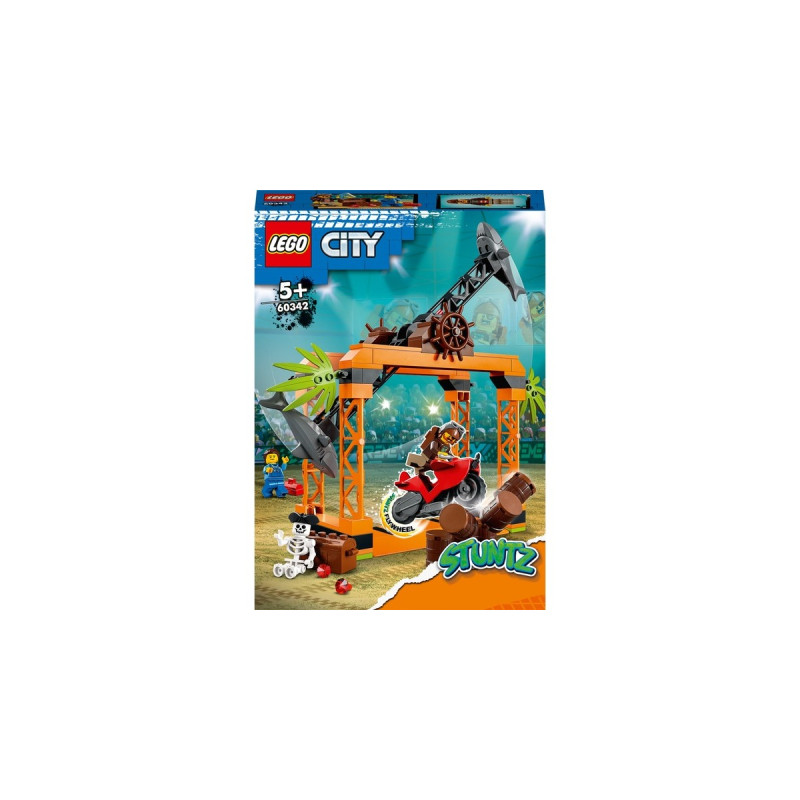 LEGO 60342 City Stuntz Haiangriff-Stuntchallenge, Konstruktionsspielzeug(Inkl. Motorrad und Stunt Racer Minifigur)