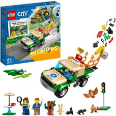 LEGO 60353 City Tierrettungsmissionen, Konstruktionsspielzeug(Interaktives digitales Abenteurspielset mit Pickup, 3 Minifiguren und Tierfiguren)