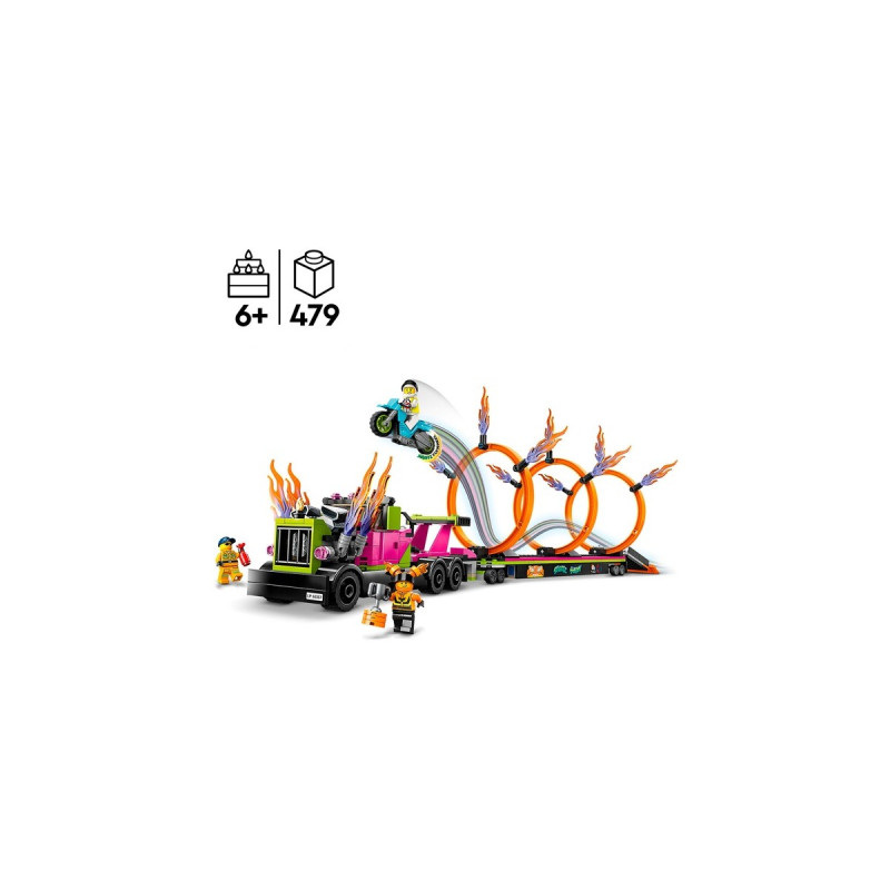 LEGO 60357 City Stunttruck mit Feuerreifen-Challenge, Konstruktionsspielzeug
