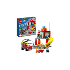 LEGO 60375 City Feuerwehrstation und Löschauto, Konstruktionsspielzeug