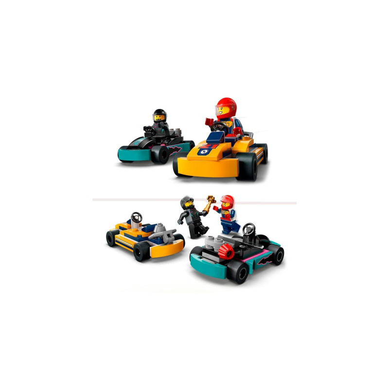 LEGO 60400 City Go-Karts mit Rennfahrern, Konstruktionsspielzeug