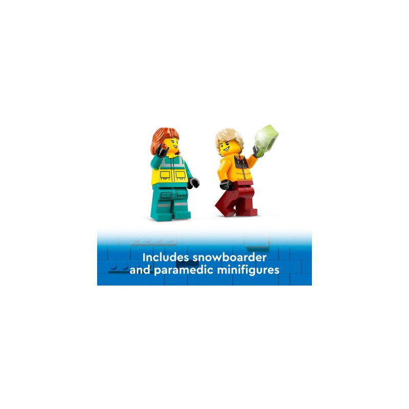 LEGO 60403 City Rettungswagen und Snowboarder, Konstruktionsspielzeug