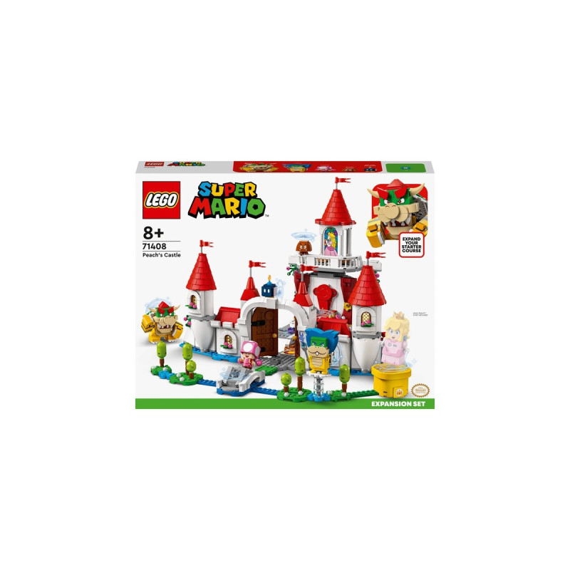 LEGO 71408 Super Mario Princess Peach Palast – Erweiterungsset, Konstruktionsspielzeug(Zum Kombinieren mit Starterset, Zeitblock mit Bowser, Ludwig, Toadette und Gumba Figur)
