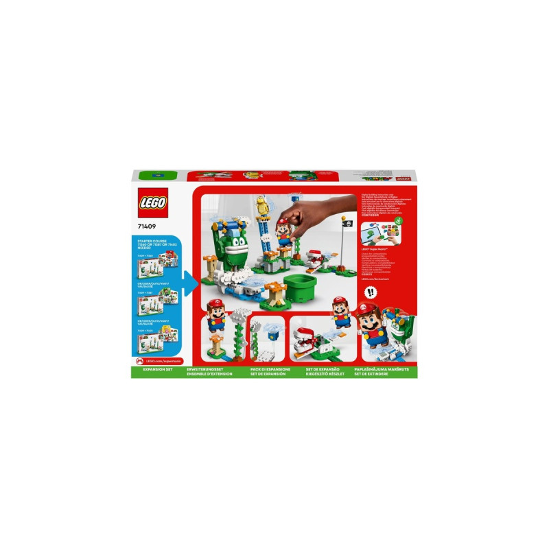 LEGO 71409 Super Mario Maxi-Spikes Wolken-Challenge – Erweiterungsset, Konstruktionsspielzeug(Set mit 3 Gegner Figuren inkl. Bumerang-Bruder und Piranha-Pflanze)