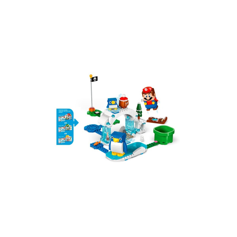 LEGO 71430 Super Mario Schneeabenteuer mit Familie Pinguin - Erweiterungsset, Konstruktionsspielzeug