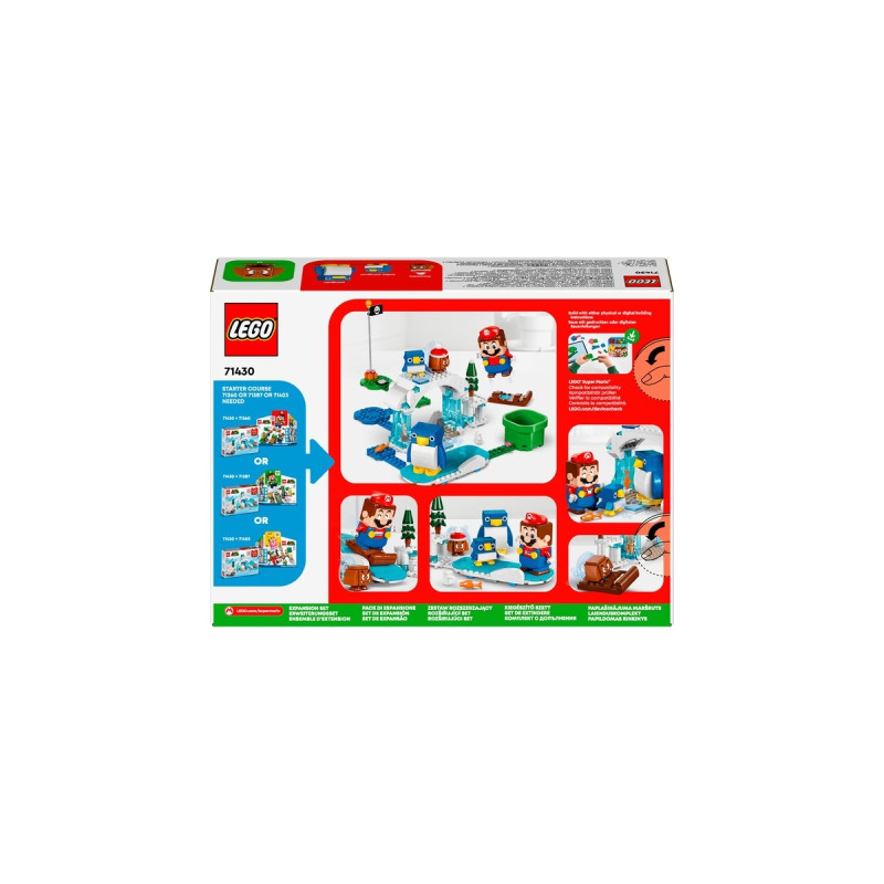 LEGO 71430 Super Mario Schneeabenteuer mit Familie Pinguin - Erweiterungsset, Konstruktionsspielzeug