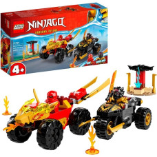 LEGO 71789 Ninjago Verfolgungsjagd mit Kais Flitzer und Ras' Motorrad, Konstruktionsspielzeug