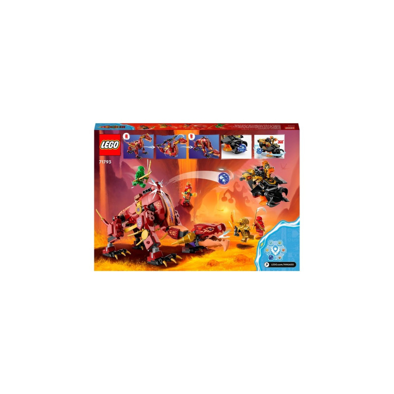LEGO 71793 Ninjago Wyldfires Lavadrache, Konstruktionsspielzeug