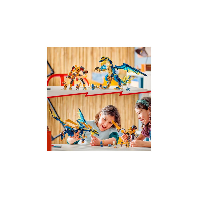 LEGO 71796 Ninjago Kaiserliches Mech-Duell gegen den Elementardrachen, Konstruktionsspielzeug