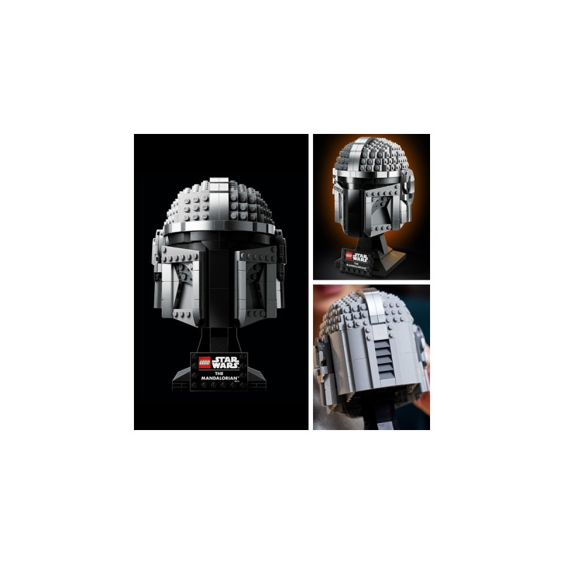 LEGO 75328 Star Wars Mandalorianer Helm, Konstruktionsspielzeug(Sammlerstück und ein tolles Geschenk für Erwachsene, Bausatz, Zimmer-Deko)