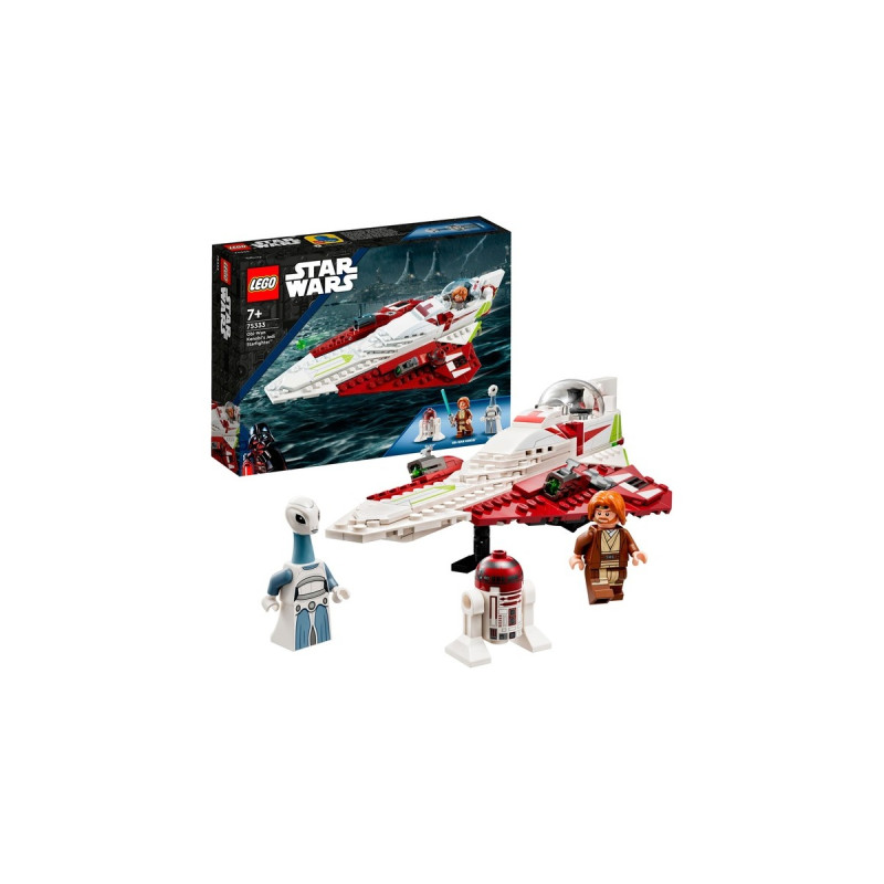 LEGO 75333 Star Wars Obi-Wan Kenobis Jedi Starfighter, Konstruktionsspielzeug(Set zum Bauen mit Taun We, Droidenfigur und Lichtschwert, Angriff der Klonkrieger Set)