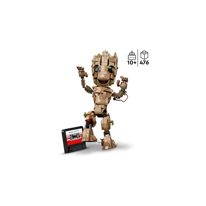 LEGO 76217 Marvel Super Heroes - Ich bin Groot, Konstruktionsspielzeug(Baubare Baby Groot-Figur)