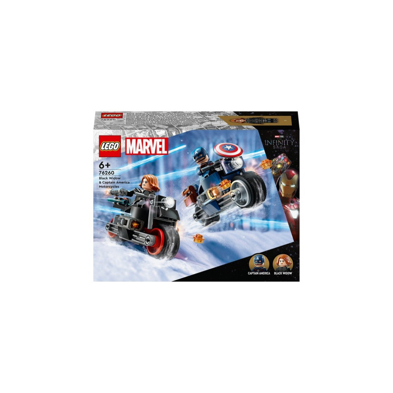 LEGO 76260 Marvel Super Heroes Black Widows & Captain Americas Motorräder, Konstruktionsspielzeug