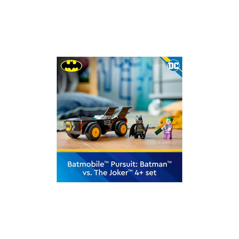 LEGO 76264 DC Super Heroes Verfolgungsjagd im Batmobile: Batman vs. Joker, Konstruktionsspielzeug