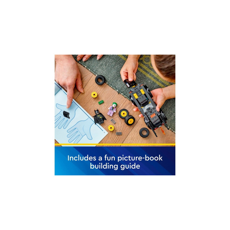 LEGO 76264 DC Super Heroes Verfolgungsjagd im Batmobile: Batman vs. Joker, Konstruktionsspielzeug