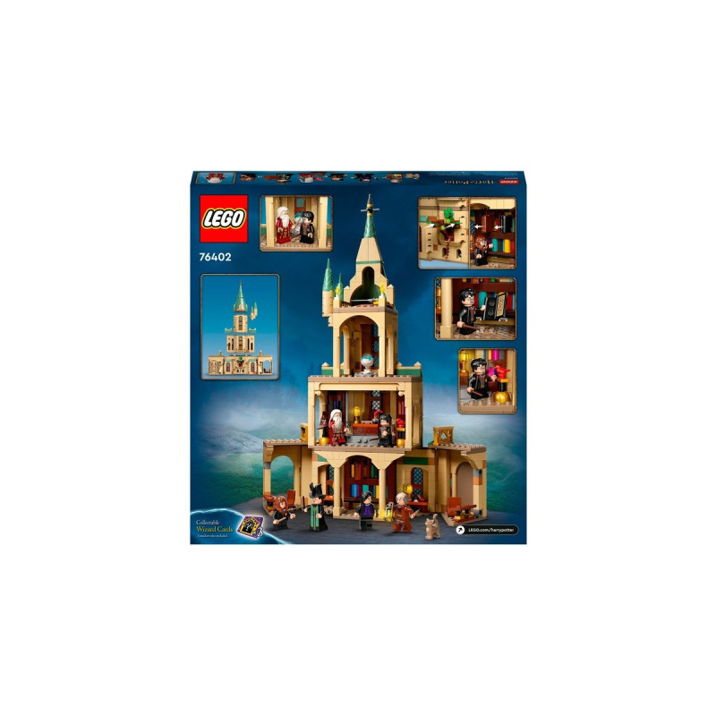 LEGO 76402 Harry Potter Hogwarts: Dumbledores Büro, Konstruktionsspielzeug(Schloss Erweiterung mit Gryffindors Schwert, 6 Minifiguren und Sprechendem Hut)