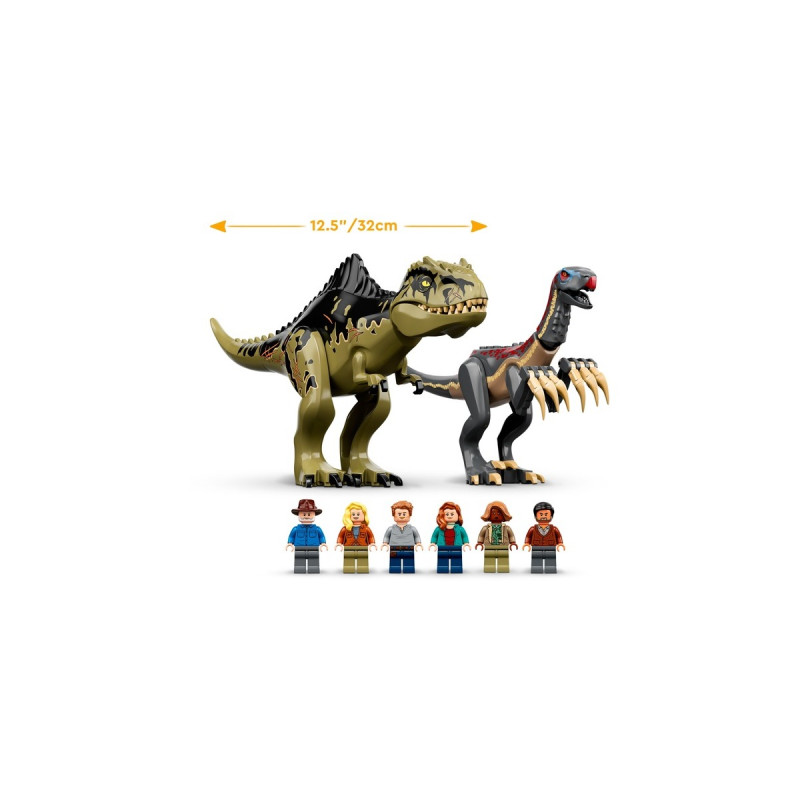 LEGO 76949 Jurassic World Giganotosaurus & Therizinosaurus Angriff, Konstruktionsspielzeug