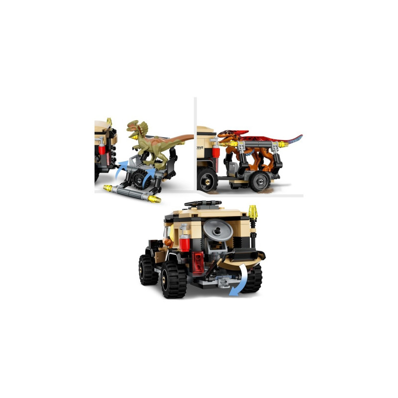 LEGO 76951 Jurassic World Pyroraptor & Dilophosaurus Transport, Konstruktionsspielzeug