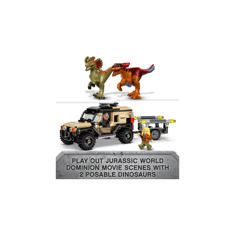 LEGO 76951 Jurassic World Pyroraptor & Dilophosaurus Transport, Konstruktionsspielzeug