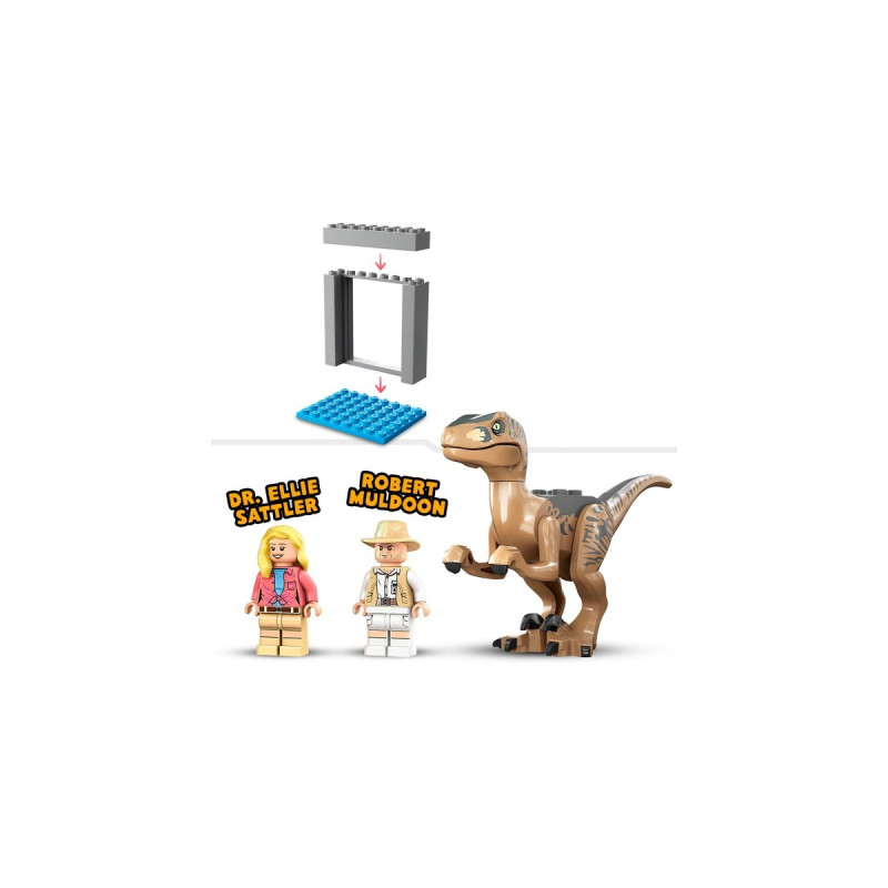 LEGO 76957 Jurassic World Flucht des Velociraptors, Konstruktionsspielzeug