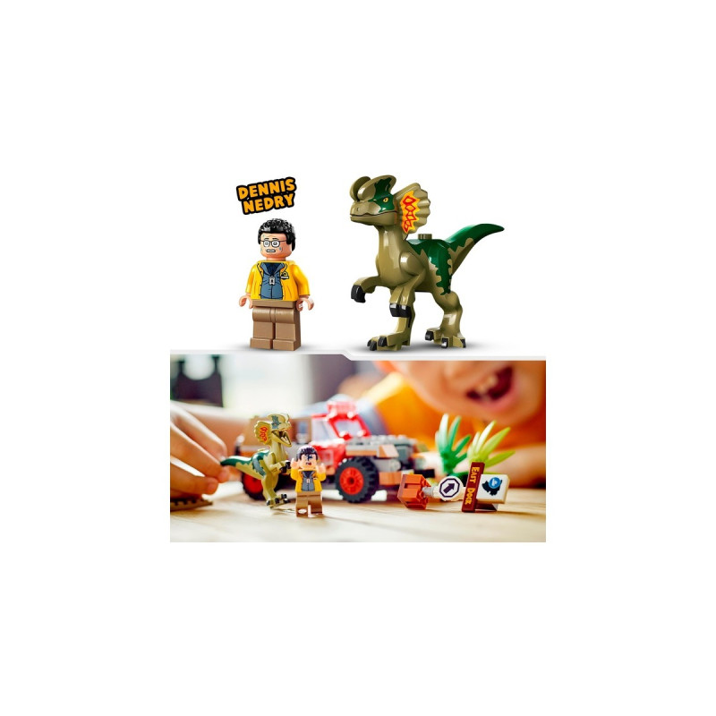 LEGO 76958 Jurassic World Hinterhalt des Dilophosaurus, Konstruktionsspielzeug