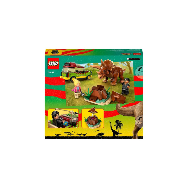 LEGO 76959 Jurassic World Triceratops-Forschung, Konstruktionsspielzeug