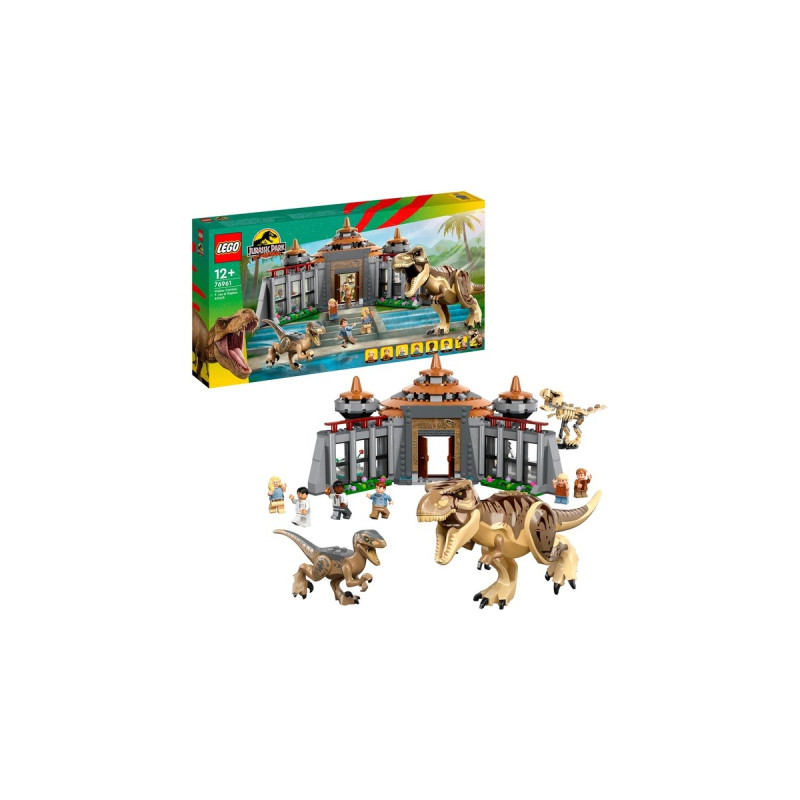 LEGO 76961 Jurassic World Angriff des T. rex und des Raptors auf das Besucherzentrum, Konstruktionsspielzeug