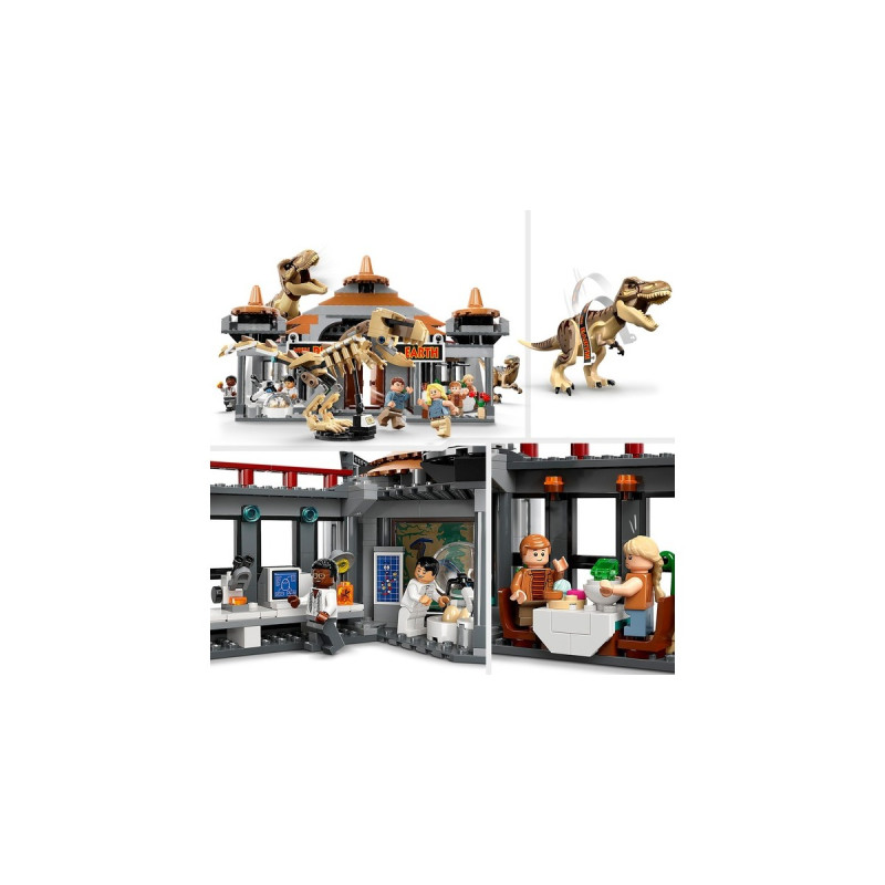 LEGO 76961 Jurassic World Angriff des T. rex und des Raptors auf das Besucherzentrum, Konstruktionsspielzeug