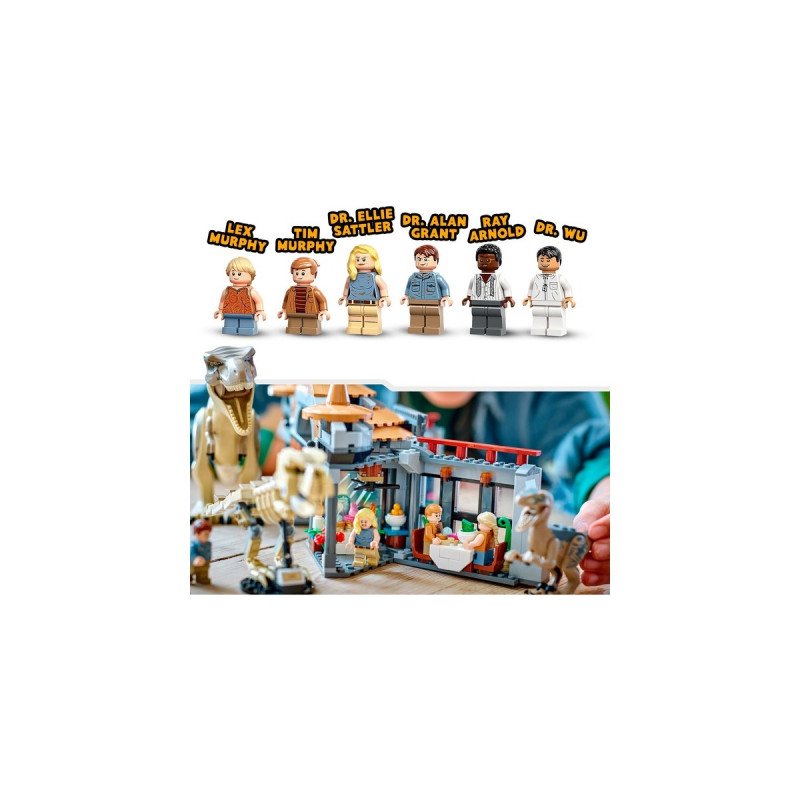 LEGO 76961 Jurassic World Angriff des T. rex und des Raptors auf das Besucherzentrum, Konstruktionsspielzeug