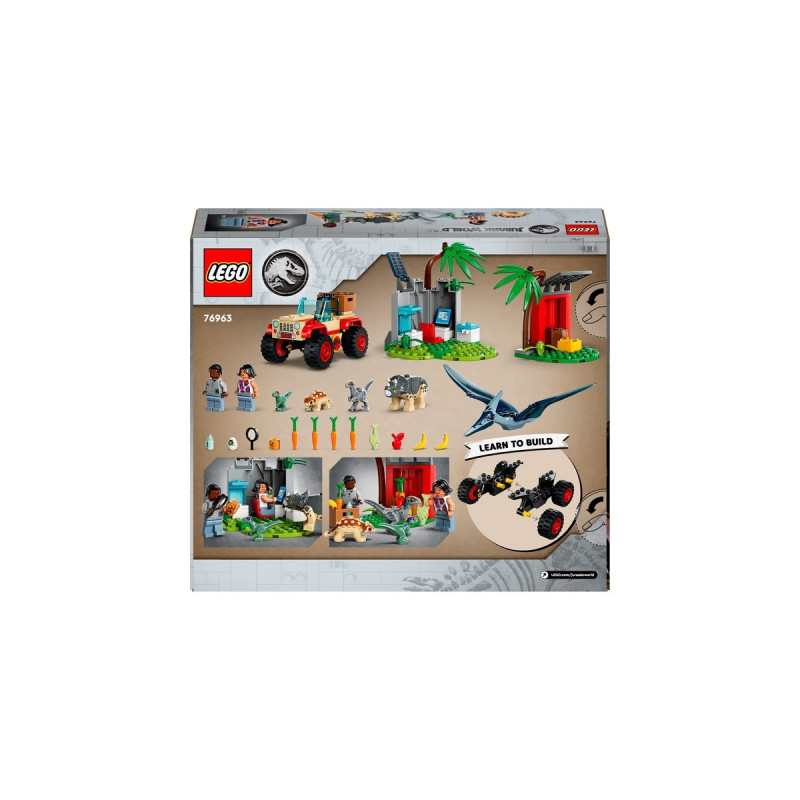 LEGO 76963 Jurassic World Rettungszentrum für Baby-Dinos, Konstruktionsspielzeug
