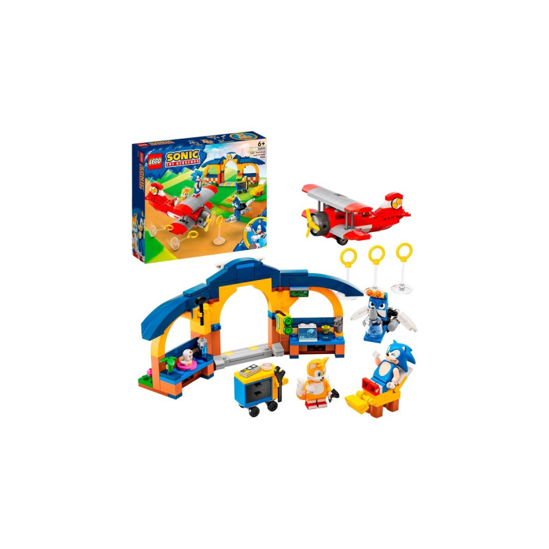 LEGO 76991 Sonic the Hedgehog Sonic Tails‘ Tornadoflieger mit Werkstatt, Konstruktionsspielzeug