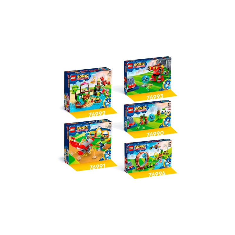 LEGO 76991 Sonic the Hedgehog Sonic Tails‘ Tornadoflieger mit Werkstatt, Konstruktionsspielzeug