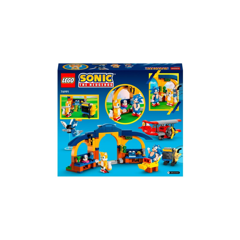 LEGO 76991 Sonic the Hedgehog Sonic Tails‘ Tornadoflieger mit Werkstatt, Konstruktionsspielzeug