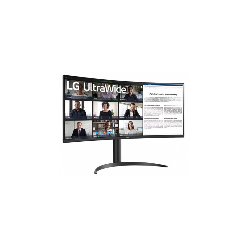 LG 34WR55QC-B, LED-Monitor(86.4 cm (34 Zoll), schwarz, QHD, VA, Curved, AMD Free-Sync, USB-C, 100Hz Panel)