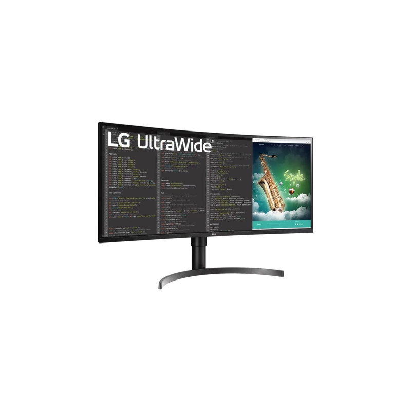 LG 35WN75CP-B, LED-Monitor(88.9 cm (35 Zoll), schwarz/silber, UWQHD, IPS, HDMI, DisplayPort, USB-C, Curved, 100Hz Panel)